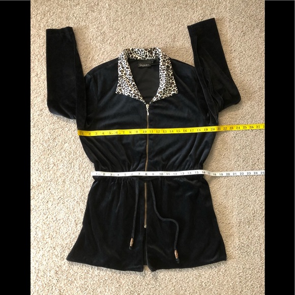 Anthony Mark Hankins Velvet jacket Size M Tie Waist Zipper - Picture 5 of 10